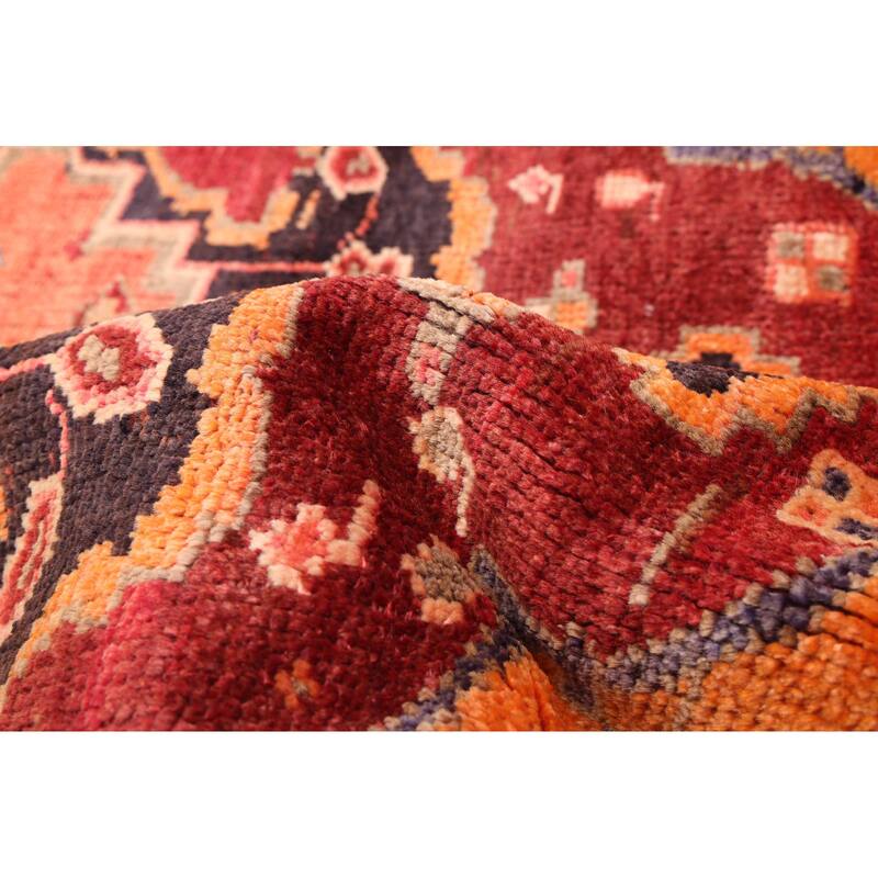 ECARPETGALLERY Hand-knotted Melis Vintage Red Wool Rug - 4'3 x 6'11