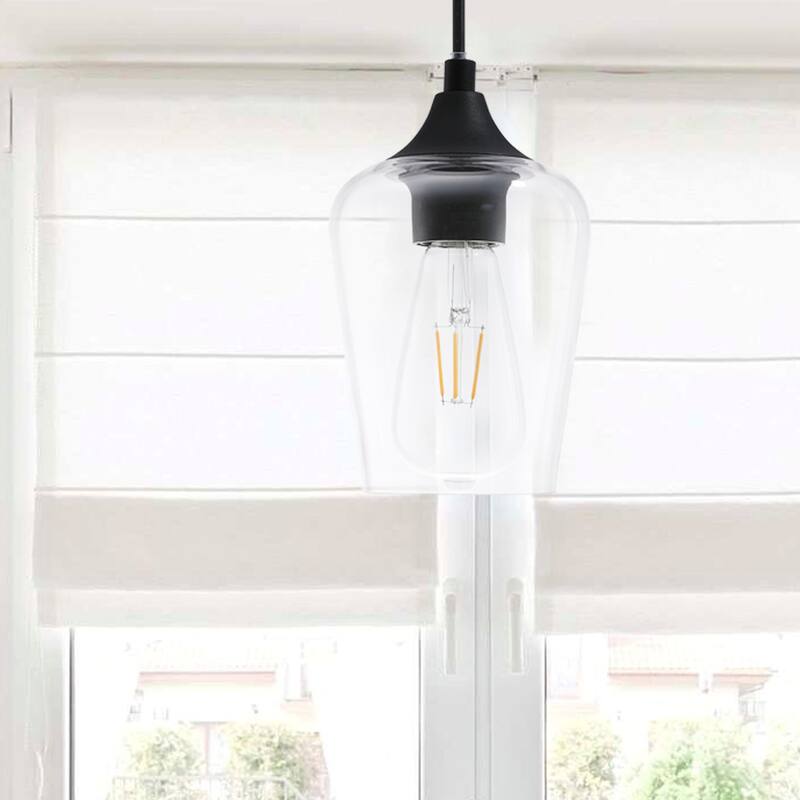 Modern Industrial Mini Pendant Lights with Adjustable Height, Set of 2