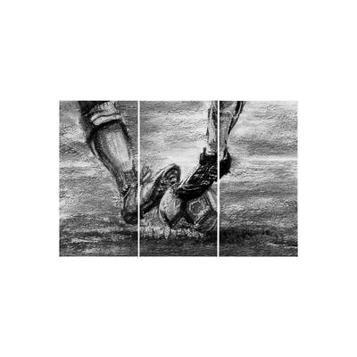 Sports Collection Soccer (Set of 3) (20 x 40) Canvas Art Print