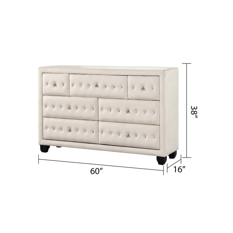 Encore King / Queen 4PC / 5PCS Bedroom Set in Beige / Black / Gray