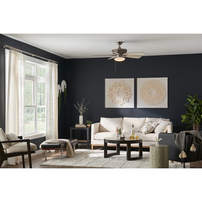 Kichler Lighting 10 in. White Dome Ceiling Fan Integrated LED Light Kit