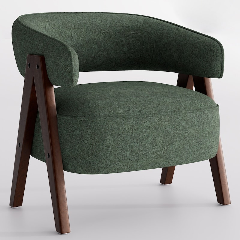 Accent Arm Chair Single Fabric Living Room Chair 27.56" W x 23.62" D x 27.95" H - Green