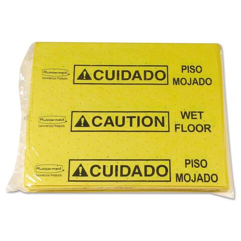 Over-The-Spill Pad Tablet w/25 Pads, Yellow/Black,14 x 16 1/2 - Yellow