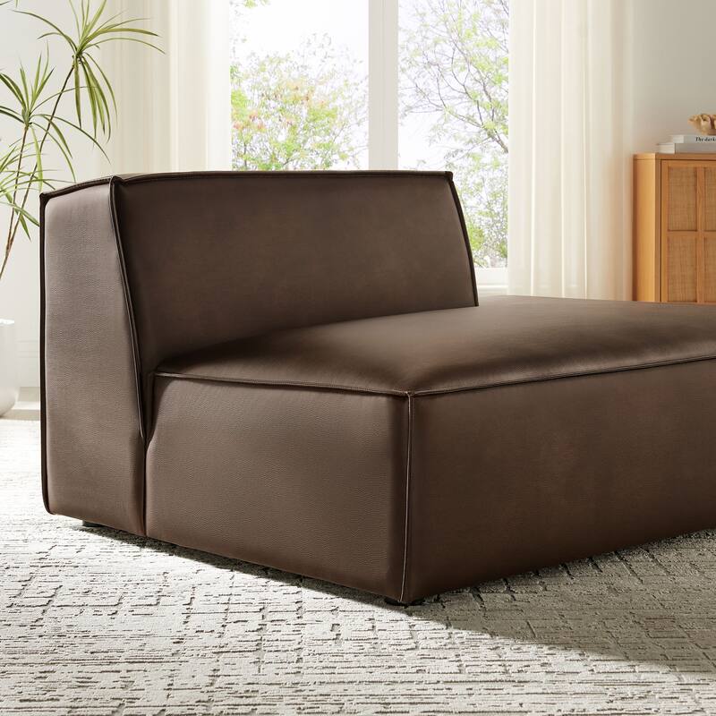 Restore Vegan Leather Right-Facing Armless Modular Chaise