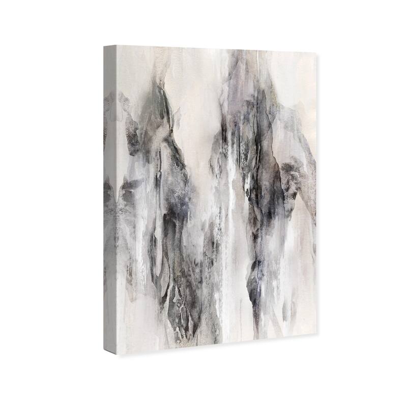 Wynwood Studio Abstract Flowing Grunge Shade Black and Modern & Contemporary Wall Art Canvas Print