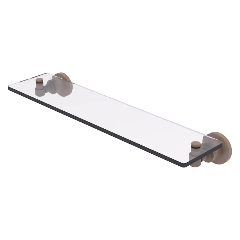 Allied Brass Washington Square Collection 22 Inch Glass Vanity Shelf with Beveled Edges Bed