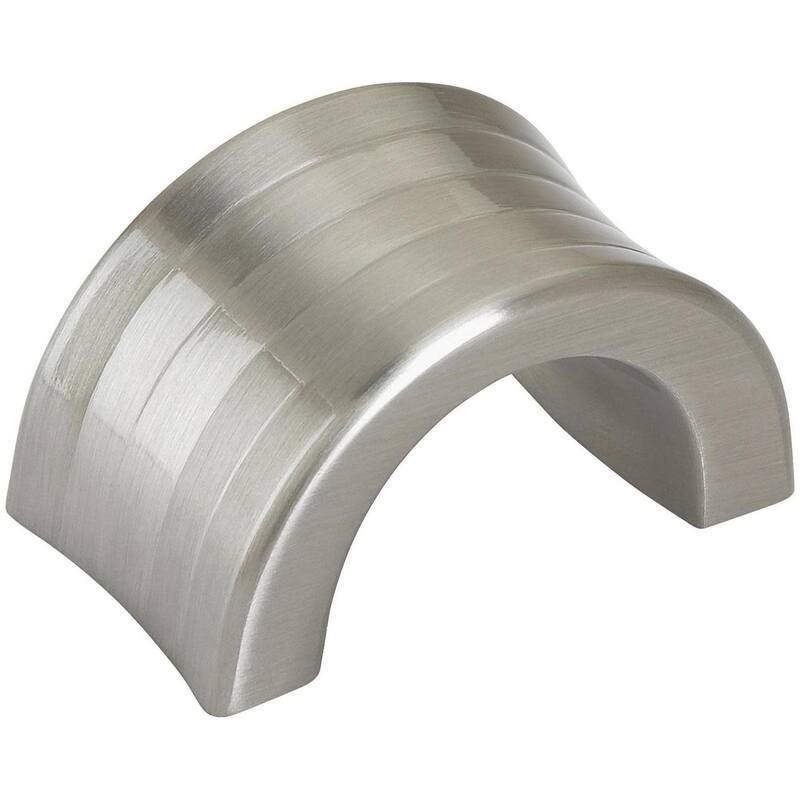 Amerock Concentric 1-1/4 Inch Center to Center Finger Cabinet Pull - Satin Nickel