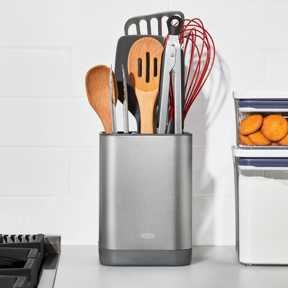 OXO Good Grips 15-Piece Everyday Kitchen Utensil Set & Good Grips Non- Slip  Spoon Rest