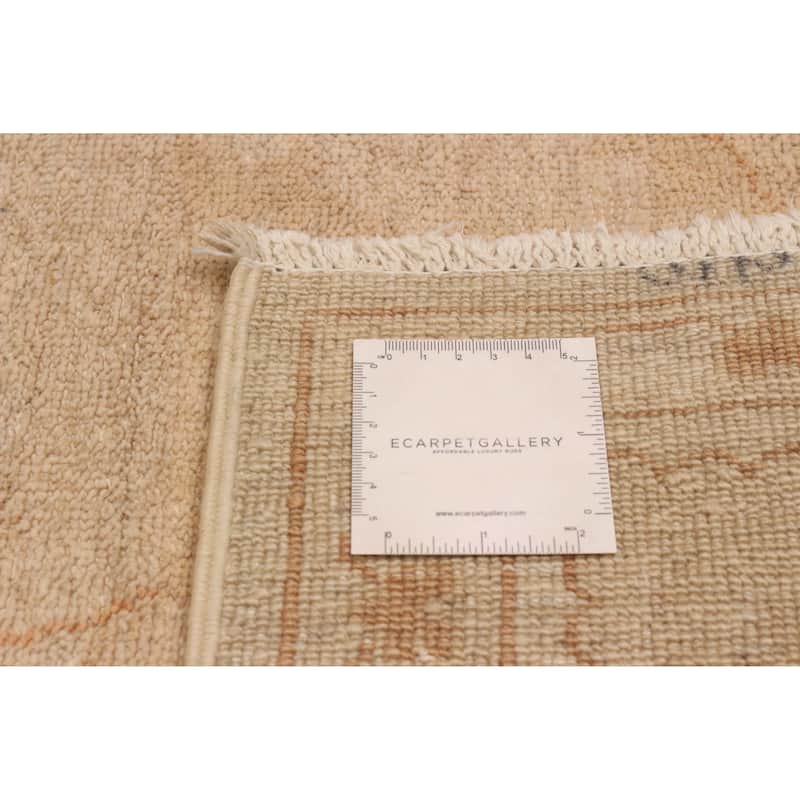 ECARPETGALLERY Hand-knotted Chobi Finest Ivory Wool Rug - 5'7 x 7'4