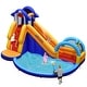 preview thumbnail 8 of 9, Inflatable Bouncy House with Slide and Splash Pool without Blower - 14' x 10' x 8.5'