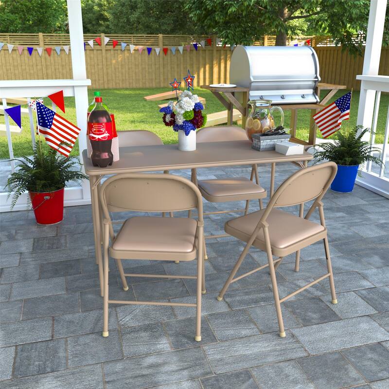 COSCO 20" x 48" Vinyl Top Folding Table