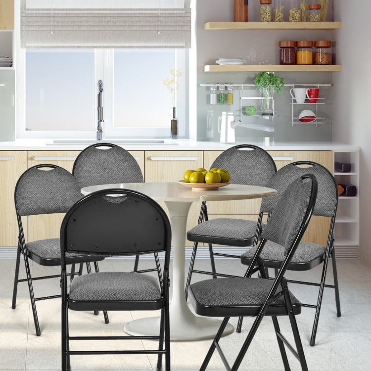 Folding Chairs Set with Handle Hole and Portable Backrest - 18.5" x 20" x 35" (L x W x H)