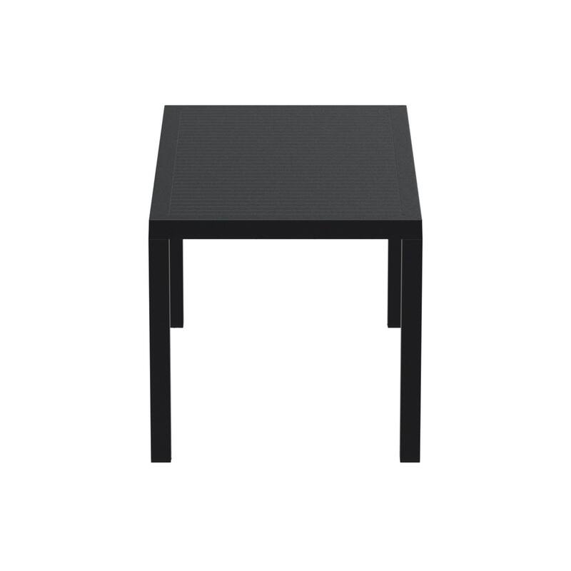 55" Black Patio Rectangle Dining Table