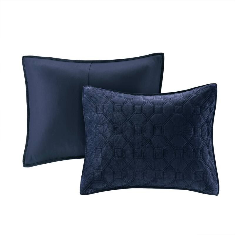 Madison Park Emery 3 Piece Velvet Quilt Set