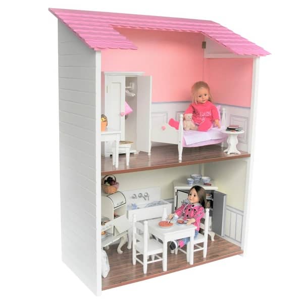 Shop 2 Story Wood Folding Doll Town House Fits 18 In American Girl