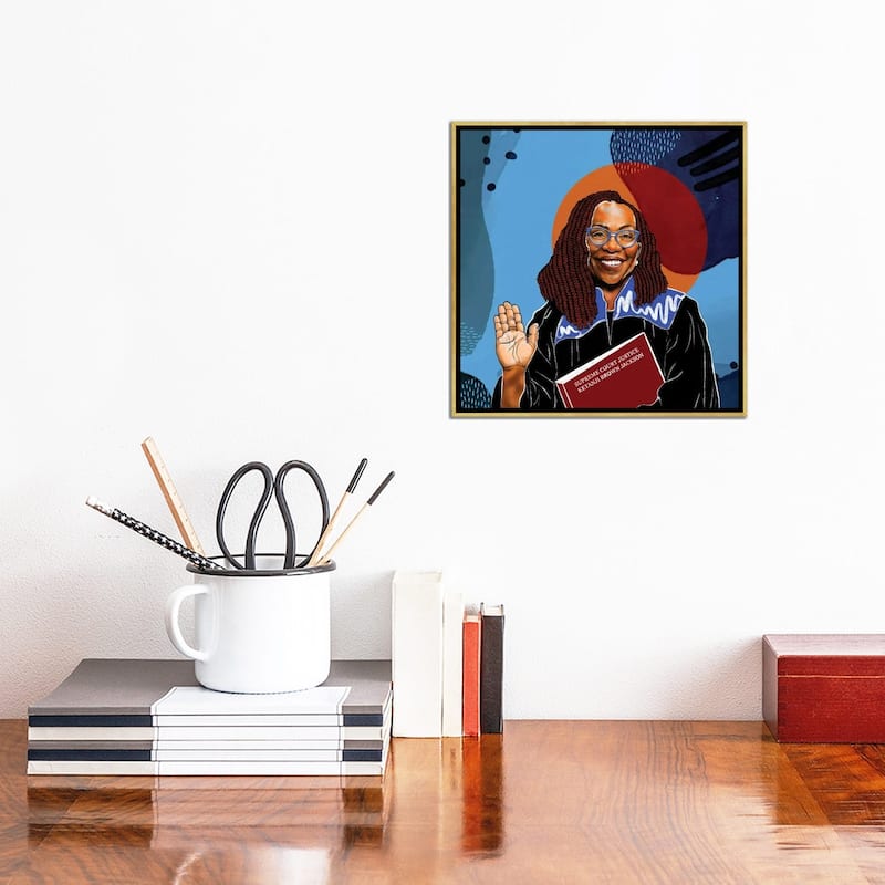 iCanvas "Supreme Court Justice Ketanji Brown Jackson" by Domonique Brown Framed Canvas Print