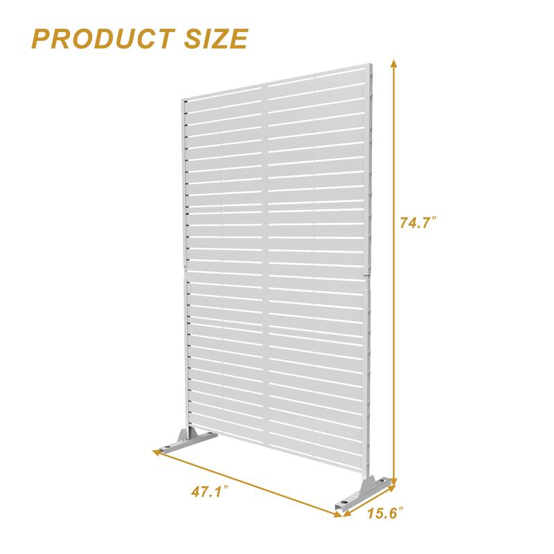Outdoor Free Standing Metal Privacy Screen