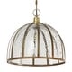 preview thumbnail 8 of 10, River of Goods Hayden Brass and Seeded Glass and Metal Pendant Light with Adjustable Hanging Cord
