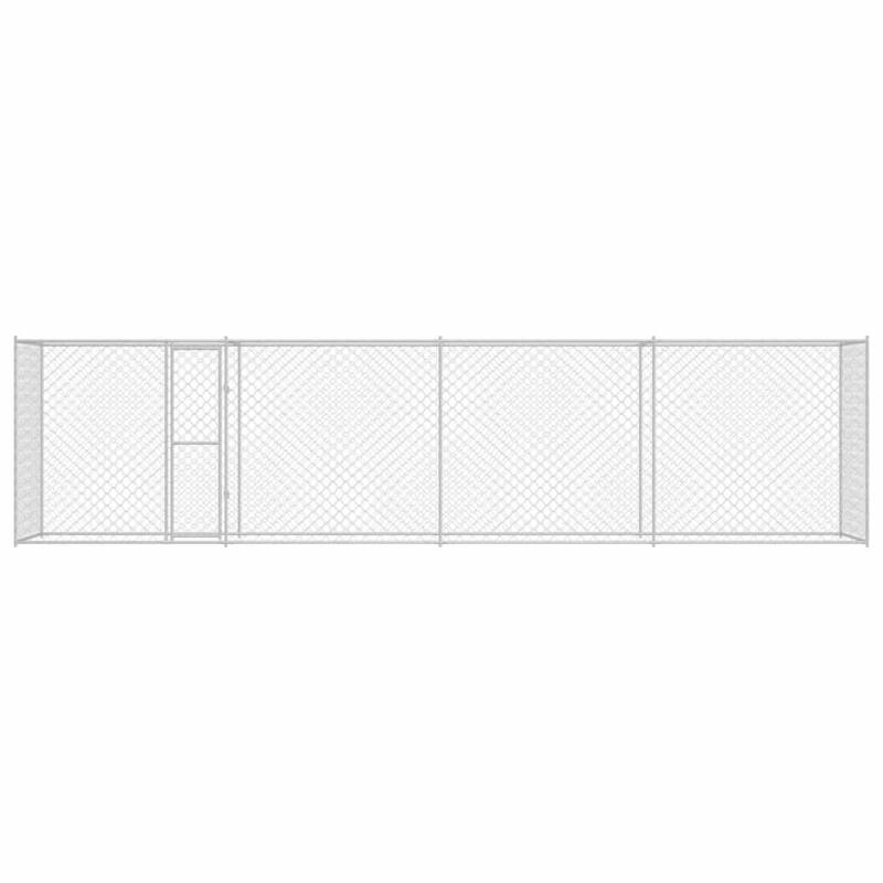 Dog Cage Silver 400/600/800 x 200 x 256 cm Galvanised Steel