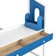 preview thumbnail 6 of 4, Full Size Platform Bed with Separate Storage Pen Case, Built-in Desk and Two Drawers