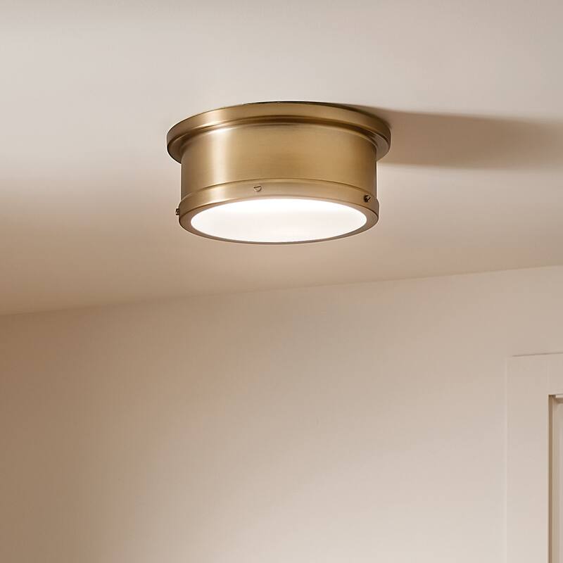 Kichler 52540 Serca 2 Light 14" Wide Flush Mount Drum Ceiling Fixture