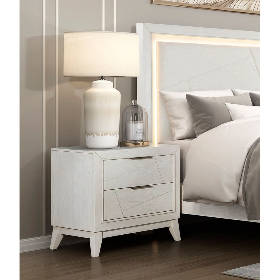Nightstand with Drawers Modern Bedroom Furniture 1pc