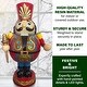 preview thumbnail 2 of 4, Fraser Hill Farm 3-Ft. Roly Poly Nutcracker Toy Soldier, Resin Staue w/ LED Lights, Christmas Decor, Red