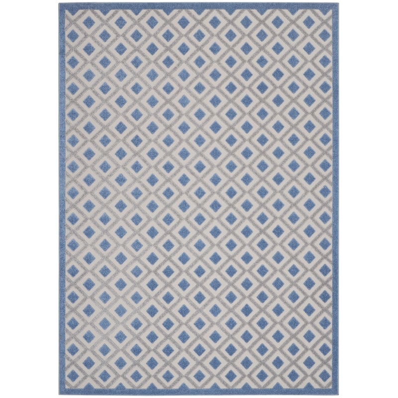Nourison Aloha Indoor/Outdoor Modern Geometric Diamond Area Rug