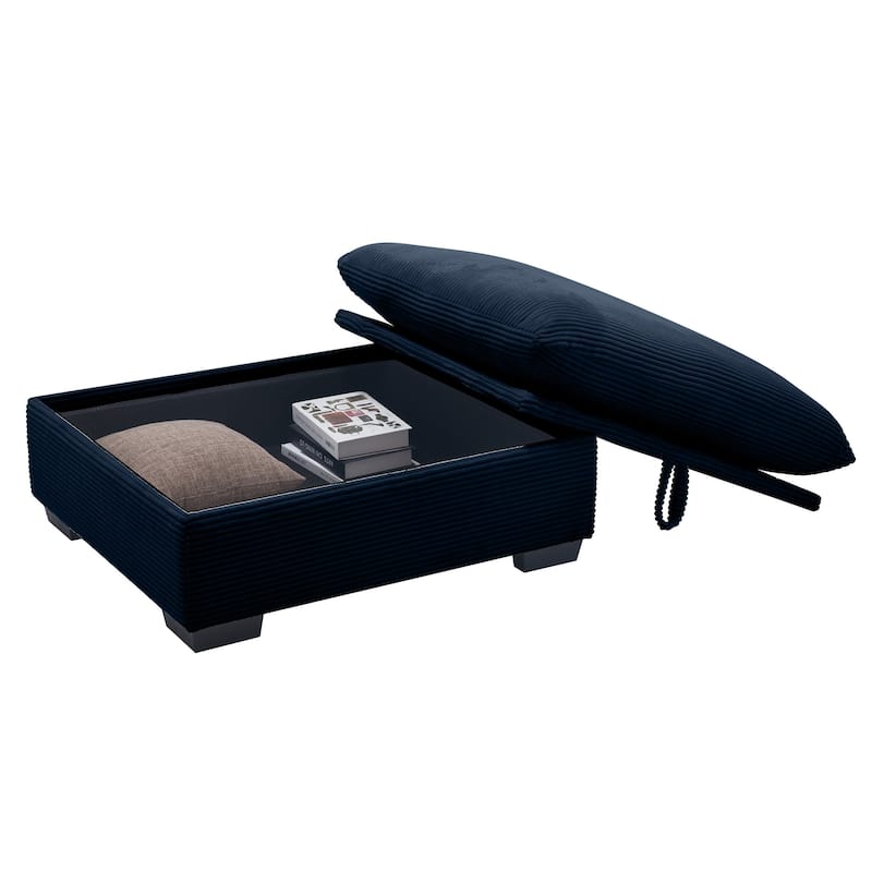 Corduroy Fabric Ottomans Footrest to Combine with 2 Seater Sofa, 3 Seater Sofa and 4 Seater Sofa, Corduroy