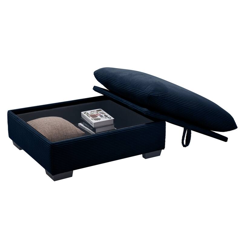 Corduroy Fabric Ottomans Footrest to Combine with 2 Seater Sofa, 3 Seater Sofa and 4 Seater Sofa, for Living Room Apartment