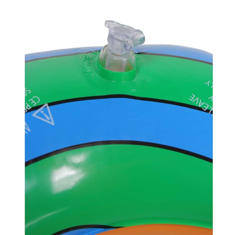 Inflatable Orange and Blue Snail Swimming Pool Tube Ring Float 24-inch - 24"