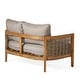 preview thumbnail 8 of 40, Christopher Knight Home Burchett Acacia Wood Outdoor Loveseat and Coffee Table Set with Optional Sunbrella Cushions
