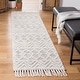 preview thumbnail 2 of 9, SAFAVIEH Handmade Natura Cesarina Wool Rug 2'3" x 12' Runner - Ivory/Black - Runner