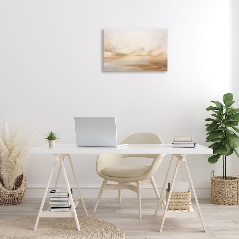 Stupell Neutral Abstract Horizon Line Canvas Wall Art Design By LSR Creative Studio
