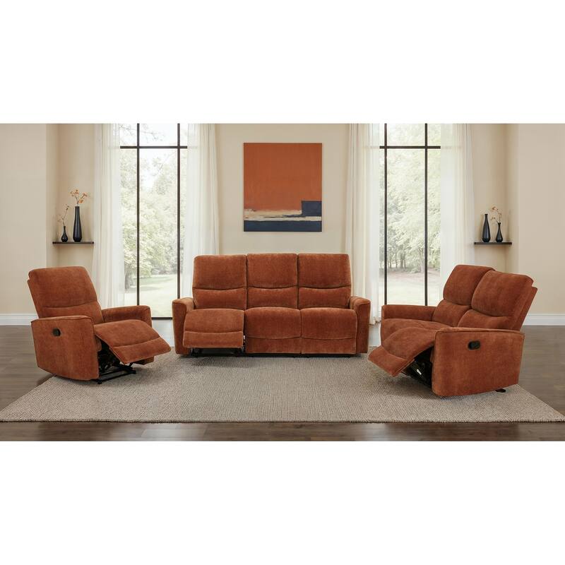 Navarro Upholstered Reclining Sofa Set