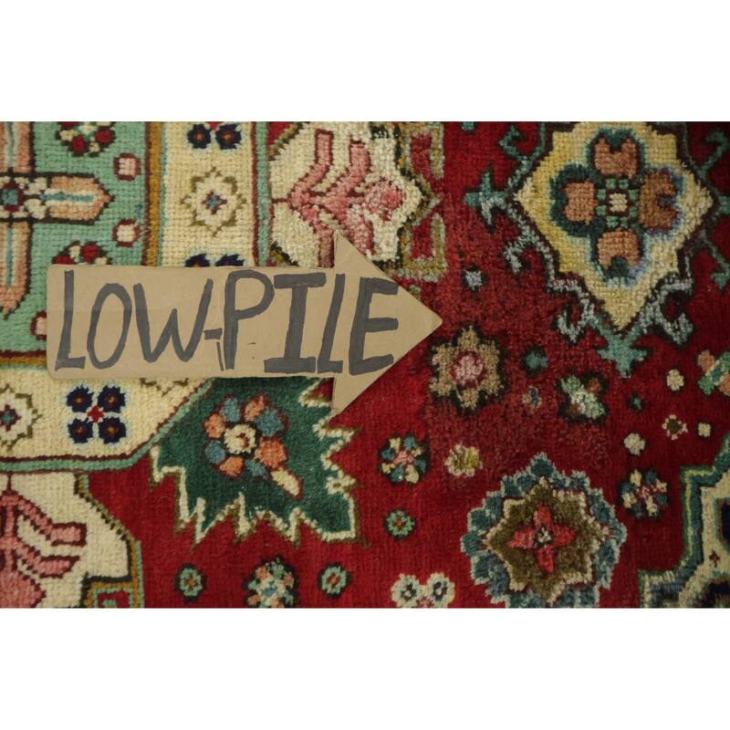 Hand Knotted Oriental 100% Wool Carpet Traditional Tribal Red Tabriz Area Rug - 10' 6'' X 7' 4''