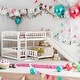 preview thumbnail 18 of 48, Full Over Full Low Bunk Bed with Fence and Ladder for Toddler Kids Teens White