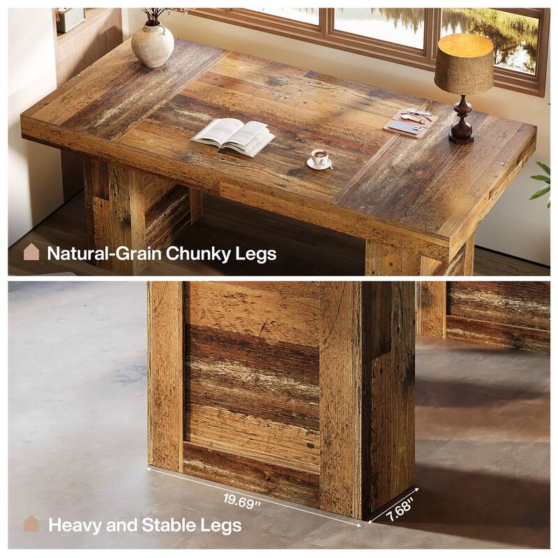 Large Executive Desk, Computer Desk, Home Office Writing Table, Conference Table Business Workstation for Working, Meeting