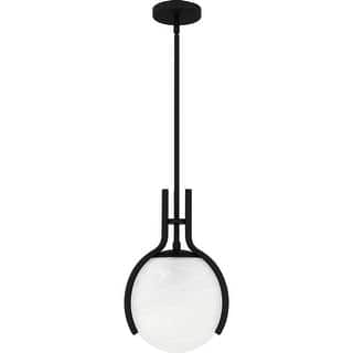 Matte Black One Light Pendant from the Quoizel Pendant Collection