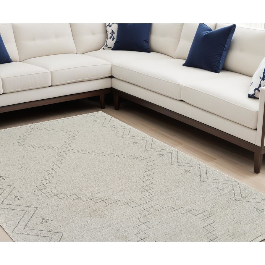 Betab Distressed Abstract Modern Stain Resistant Woven Durable Area Rug By HomeRoots