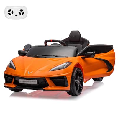 12V Kids Ride on Car Licensed Corvette Battery Powered Car Toddles Electric Sports Car Toy with Remote Control