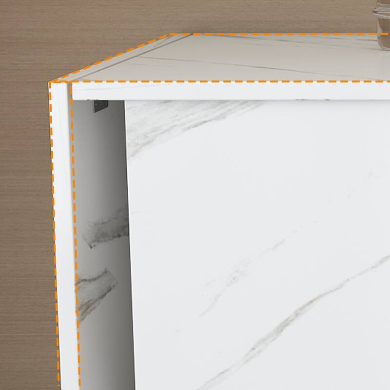 Anmytek Space Saving Folding Sewing Machine Desk with Storage Mobile Craft Table