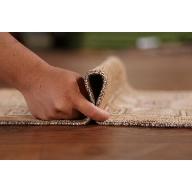 Hand Knotted Oriental 100% Wool Carpet Transitional Tribal Brown Anatolian Area Rug - 2' 4'' X 1' 4''