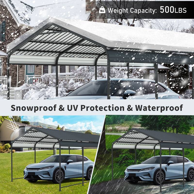 Heavy-Duty Galvanized Steel Carport‌ – Industrial-Grade Metal Shelter for Cars & Trucks with Corrosion-Resistant Frame