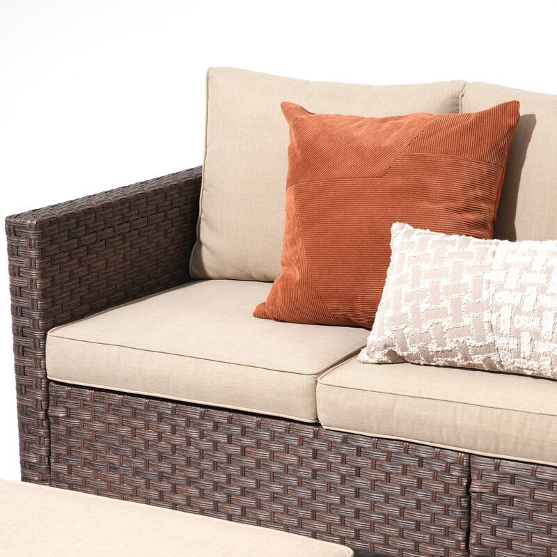 8-piece Outdoor Sectional Sofa Set Patio Furniture Set