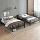 preview thumbnail 3 of 8, Black Full XL over Full XL Metal Bunk Bed with Under-Bed Storage