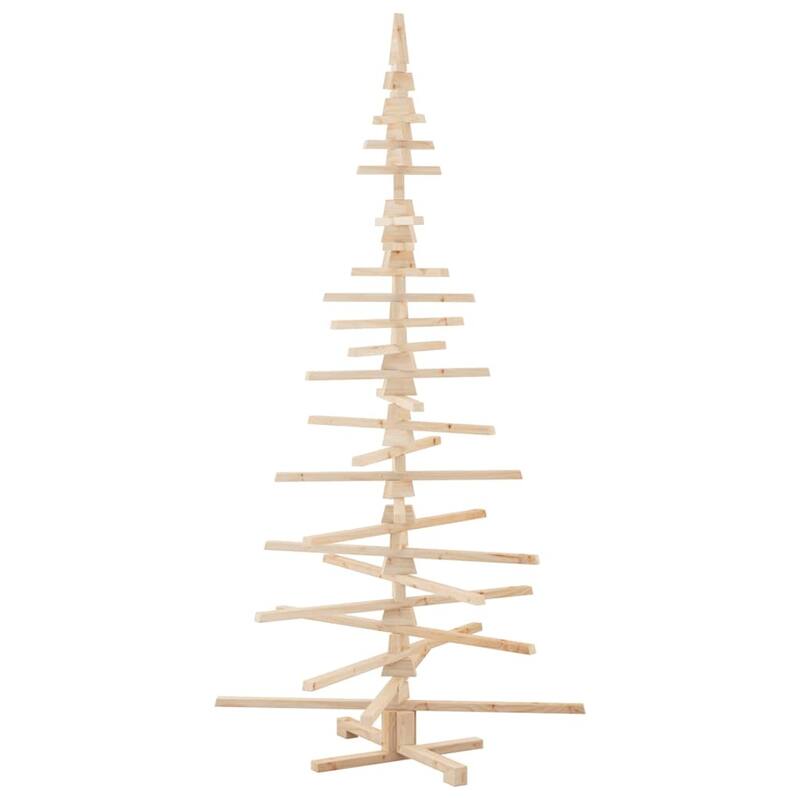 vidaXL Wooden Christmas Tree for Decoration 70.9" Solid Wood Pine