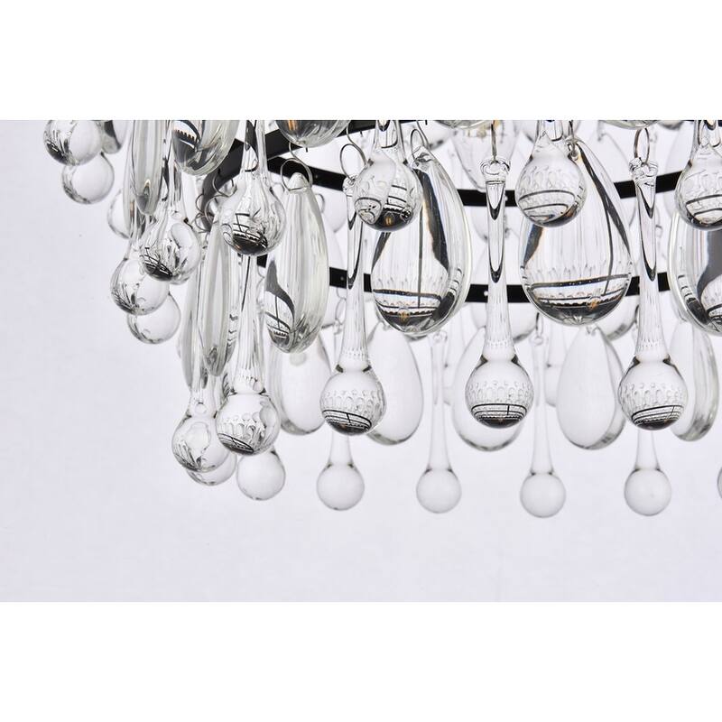 Sylvia Crystal/ Metal Tiered Flush Mount - 15 Inch
