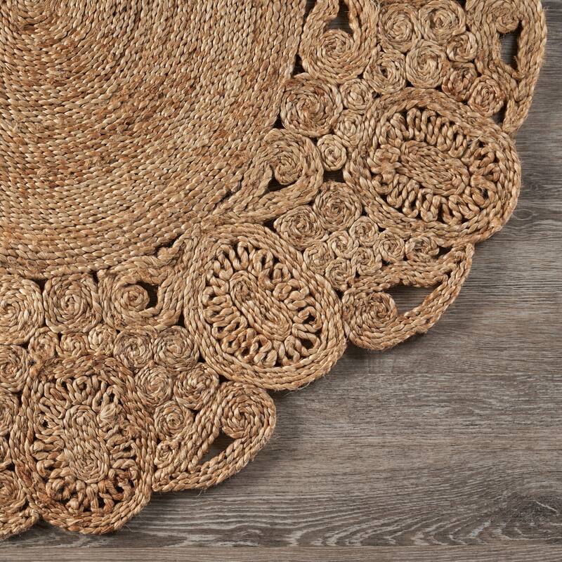 Bera Braided Jute Reversible Bohemian Indoor Area Rug by Sevita