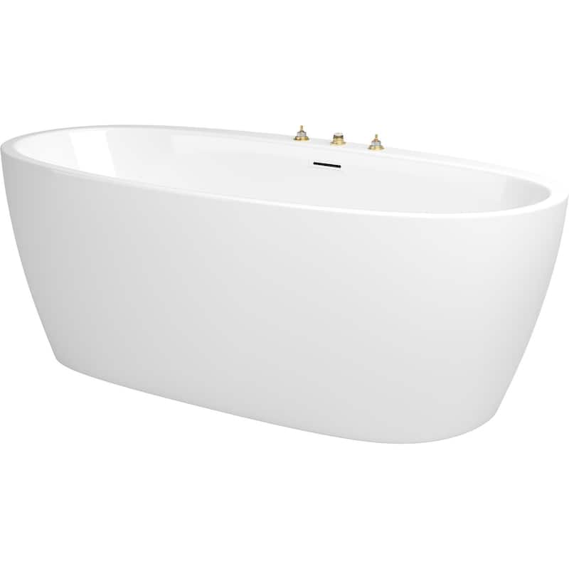 PROFLO PFFSOI6731 Cornwall 67" Free Standing Acrylic Soaking Tub with